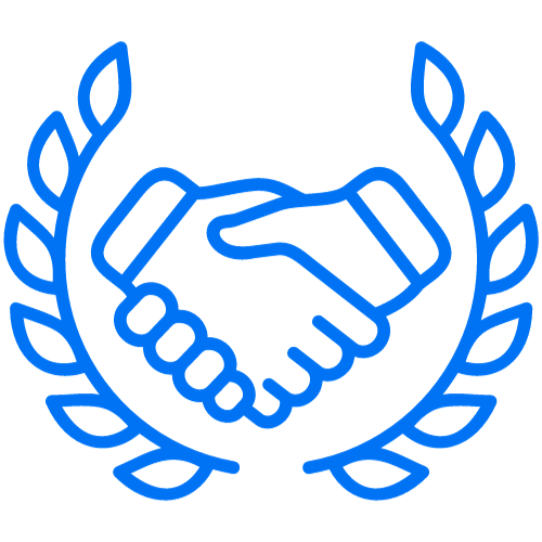 Handshake icon representing trust