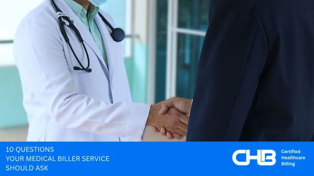 Doctor shakes hands with a rep from a medical billing service